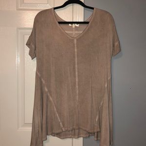 Taupe Mineral Wash Tunic